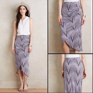 Maeve Anthropologie Monetta Wrapped Midi Skirt S
